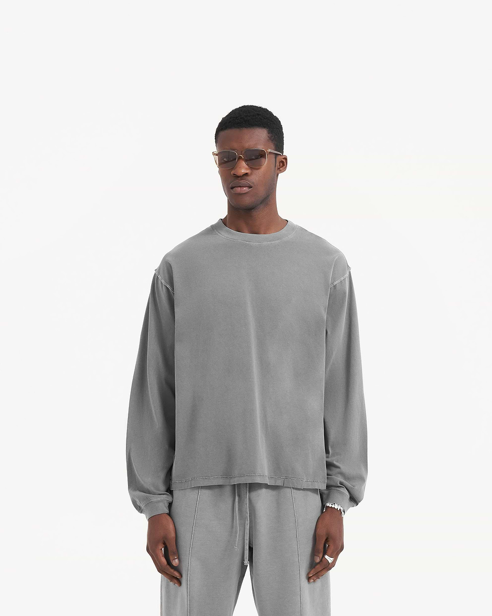 Initial Long Sleeve T-Shirt - Ultimate Grey